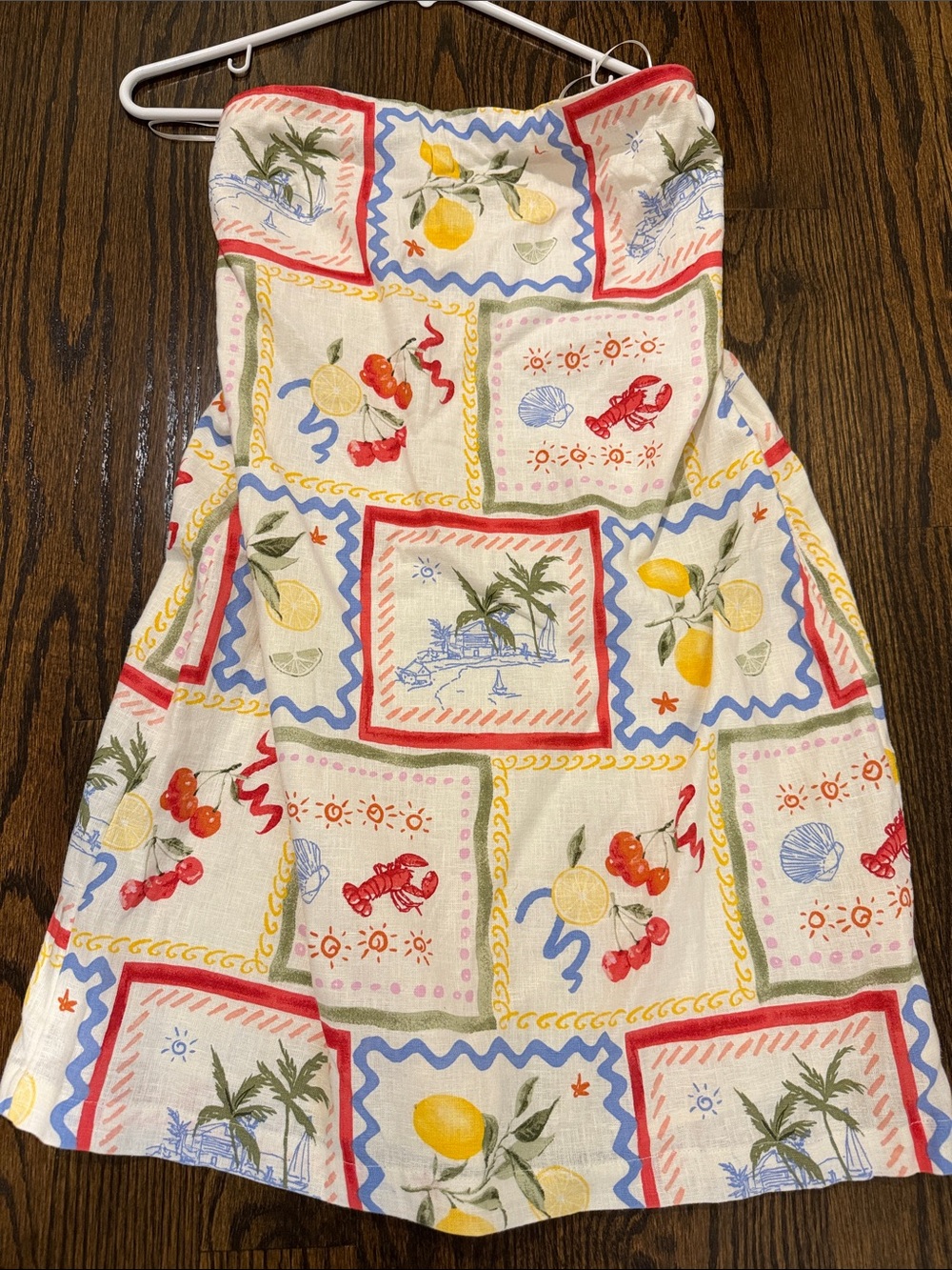 Abercrombie Linen Blend Scarf Print Mini Dress, Size Small Tall (NWT)